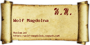 Wolf Magdolna névjegykártya